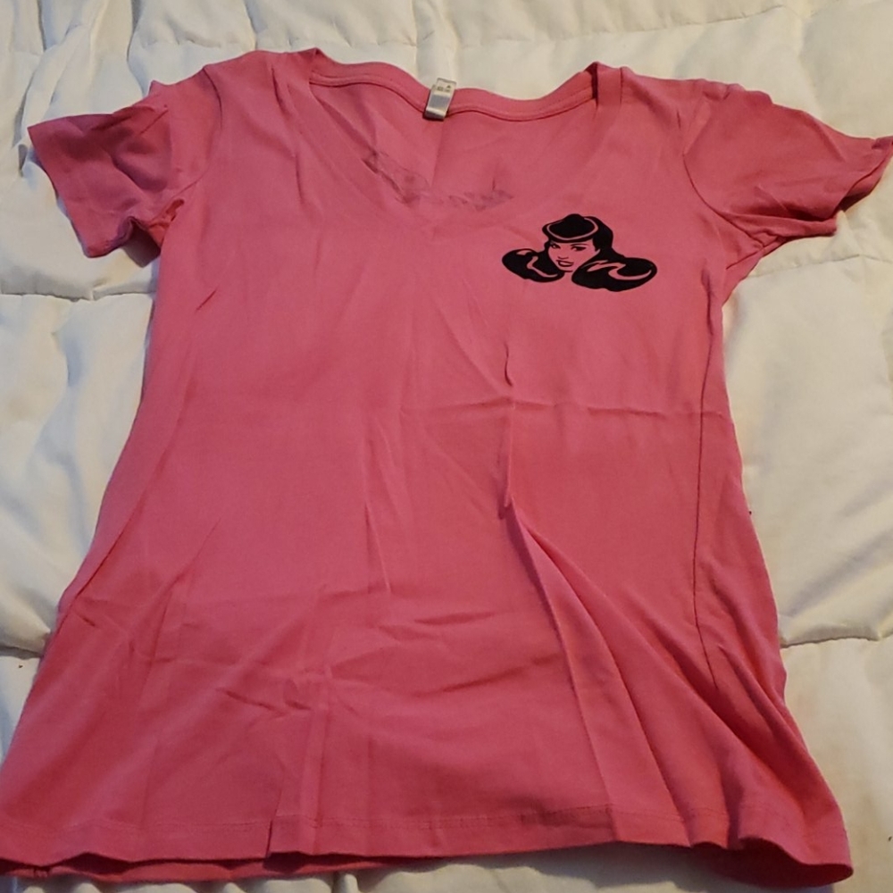 Betty Page Pin Up Las Vegas Shirt Pink Large
